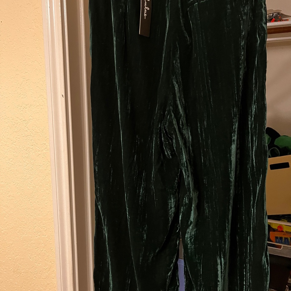 Lulu's Dark Green Wide Leg Pants